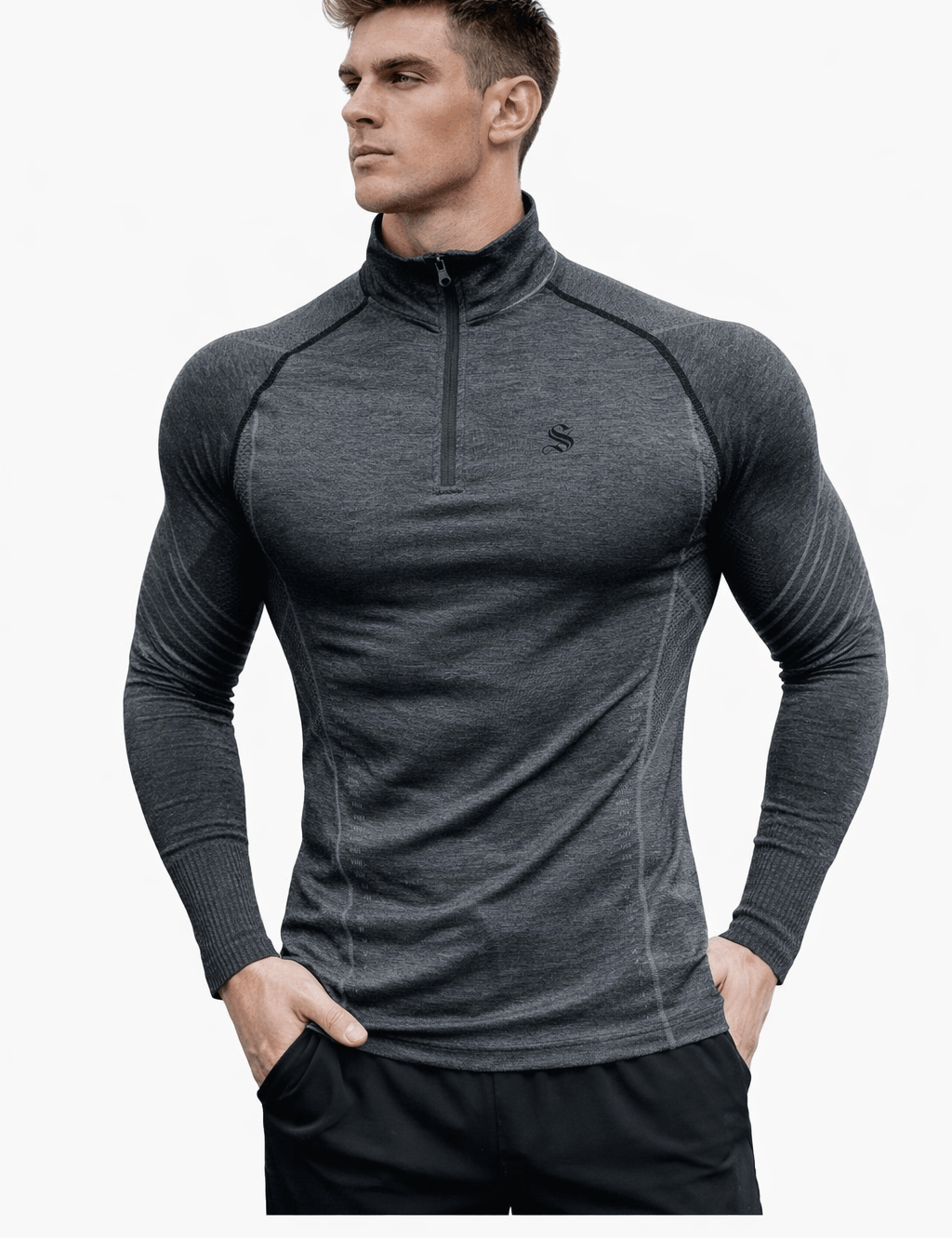 Xisi 252 - Long Sleeve Track Top for Men - Sarman Fashion - Wholesale Clothing Fashion Brand for Men from Canada