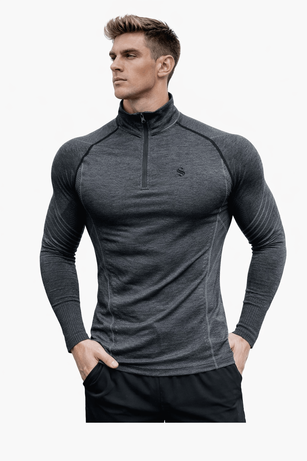 Xisi 252 - Long Sleeve Track Top for Men - Sarman Fashion - Wholesale Clothing Fashion Brand for Men from Canada