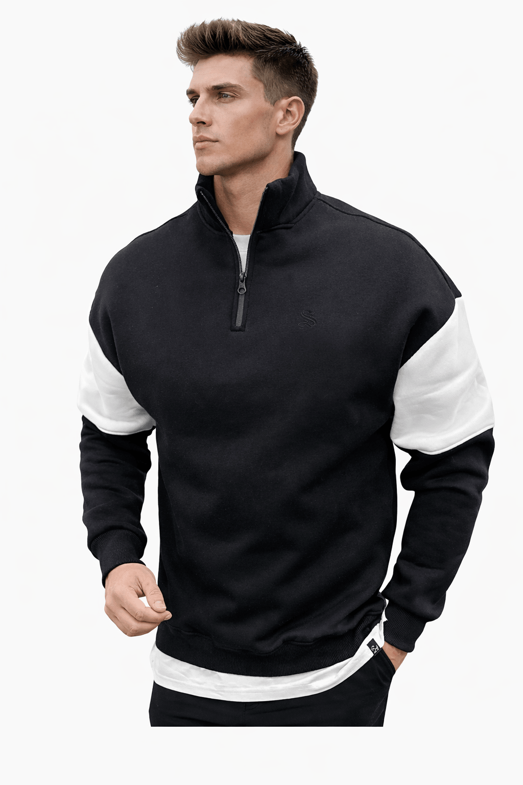 Xisi 25781 - Long Sleeve Track Top for Men - Sarman Fashion - Wholesale Clothing Fashion Brand for Men from Canada