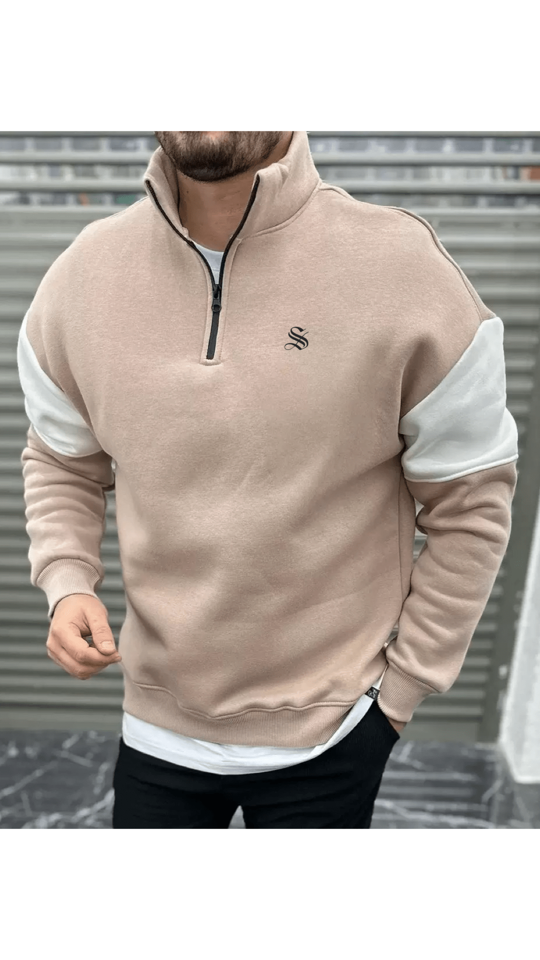 Xisi 25781 - Long Sleeve Track Top for Men - Sarman Fashion - Wholesale Clothing Fashion Brand for Men from Canada