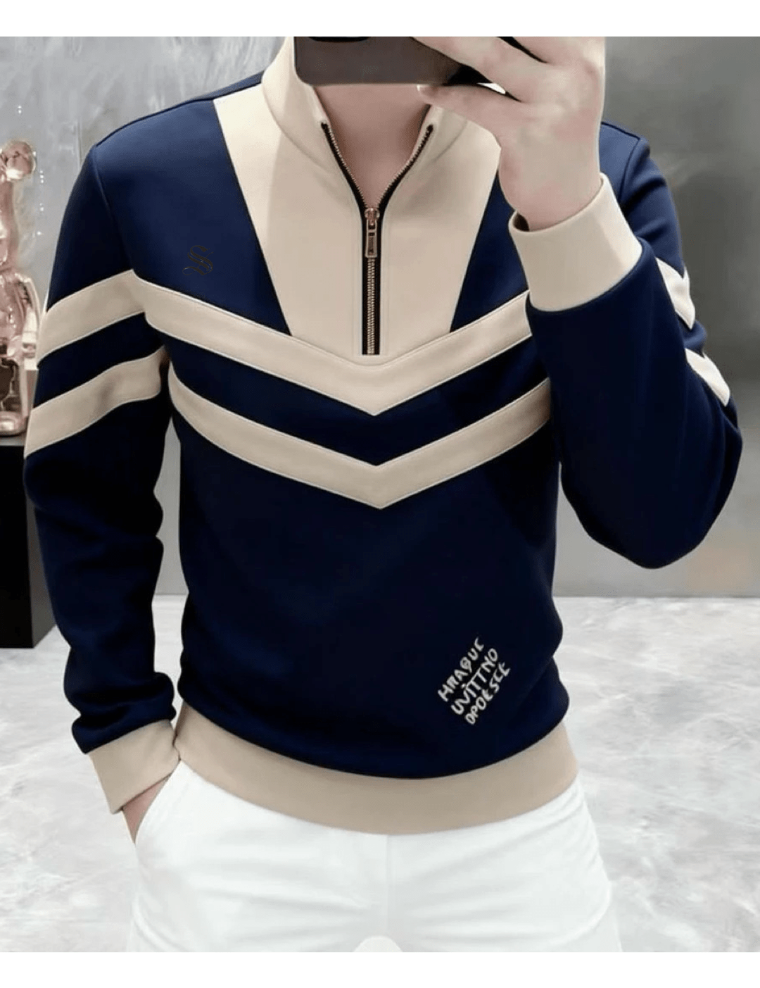 Xisi 25782 - Long Sleeve Track Top for Men - Sarman Fashion - Wholesale Clothing Fashion Brand for Men from Canada