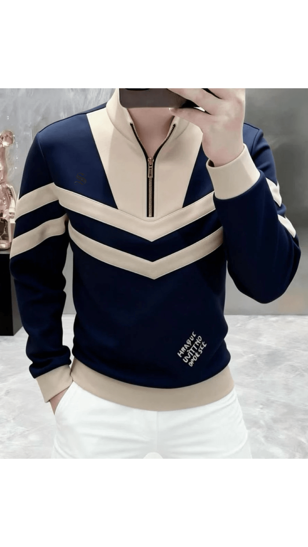 Xisi 25782 - Long Sleeve Track Top for Men - Sarman Fashion - Wholesale Clothing Fashion Brand for Men from Canada