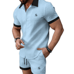 XLOP - Complete Set Short Sleeves Shirt & Shorts for Men - Sarman Fashion - Wholesale Clothing Fashion Brand for Men from Canada