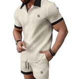 XLOP - Complete Set Short Sleeves Shirt & Shorts for Men - Sarman Fashion - Wholesale Clothing Fashion Brand for Men from Canada