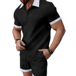 XLOP - Complete Set Short Sleeves Shirt & Shorts for Men - Sarman Fashion - Wholesale Clothing Fashion Brand for Men from Canada