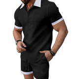 XLOP - Complete Set Short Sleeves Shirt & Shorts for Men - Sarman Fashion - Wholesale Clothing Fashion Brand for Men from Canada