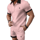 XLOP - Complete Set Short Sleeves Shirt & Shorts for Men - Sarman Fashion - Wholesale Clothing Fashion Brand for Men from Canada
