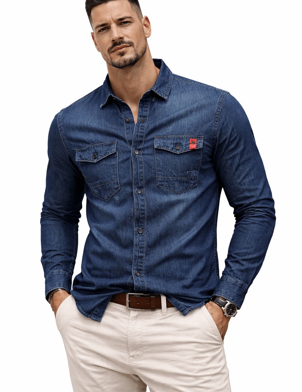 Xunazi - Long Sleeves Shirt for Men - Sarman Fashion - Wholesale Clothing Fashion Brand for Men from Canada