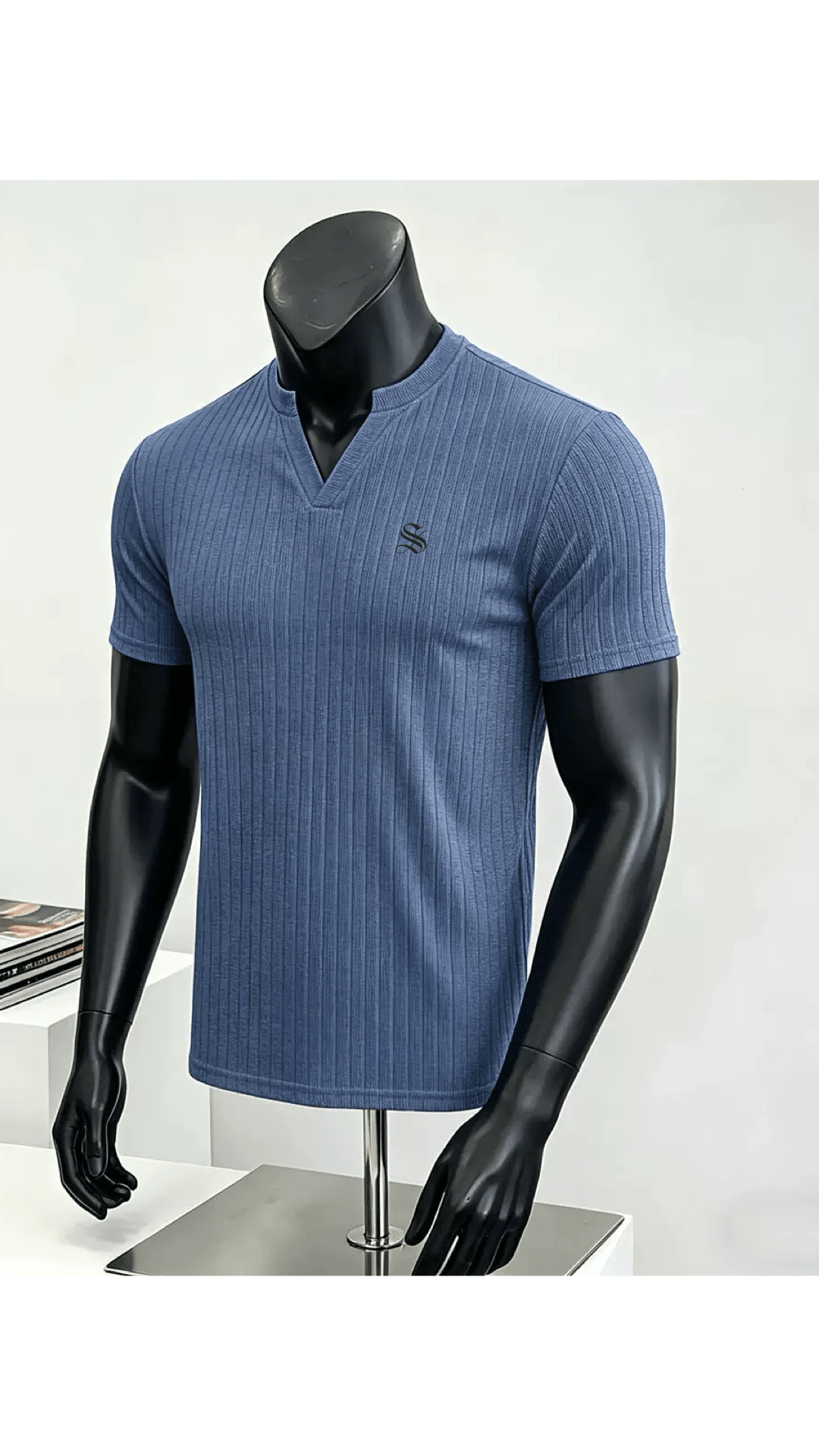 Xurki 5 - V - Neck T-Shirt for Men - Sarman Fashion - Wholesale Clothing Fashion Brand for Men from Canada