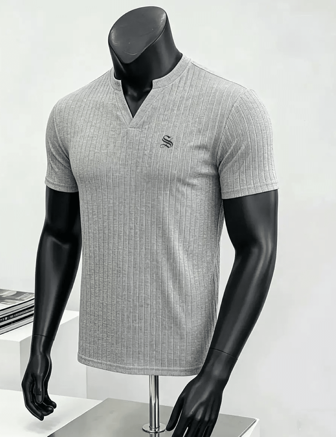 Xurki 5 - V - Neck T-Shirt for Men - Sarman Fashion - Wholesale Clothing Fashion Brand for Men from Canada