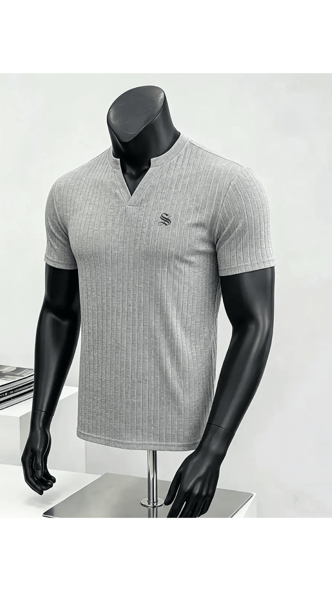 Xurki 5 - V - Neck T-Shirt for Men - Sarman Fashion - Wholesale Clothing Fashion Brand for Men from Canada