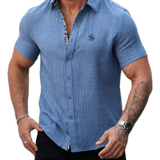 Xuzibo 14 - Short Sleeves Shirt for Men - Sarman Fashion - Wholesale Clothing Fashion Brand for Men from Canada