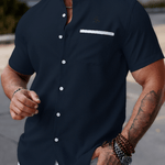 Xuzibo 15 - Short Sleeves Shirt for Men - Sarman Fashion - Wholesale Clothing Fashion Brand for Men from Canada