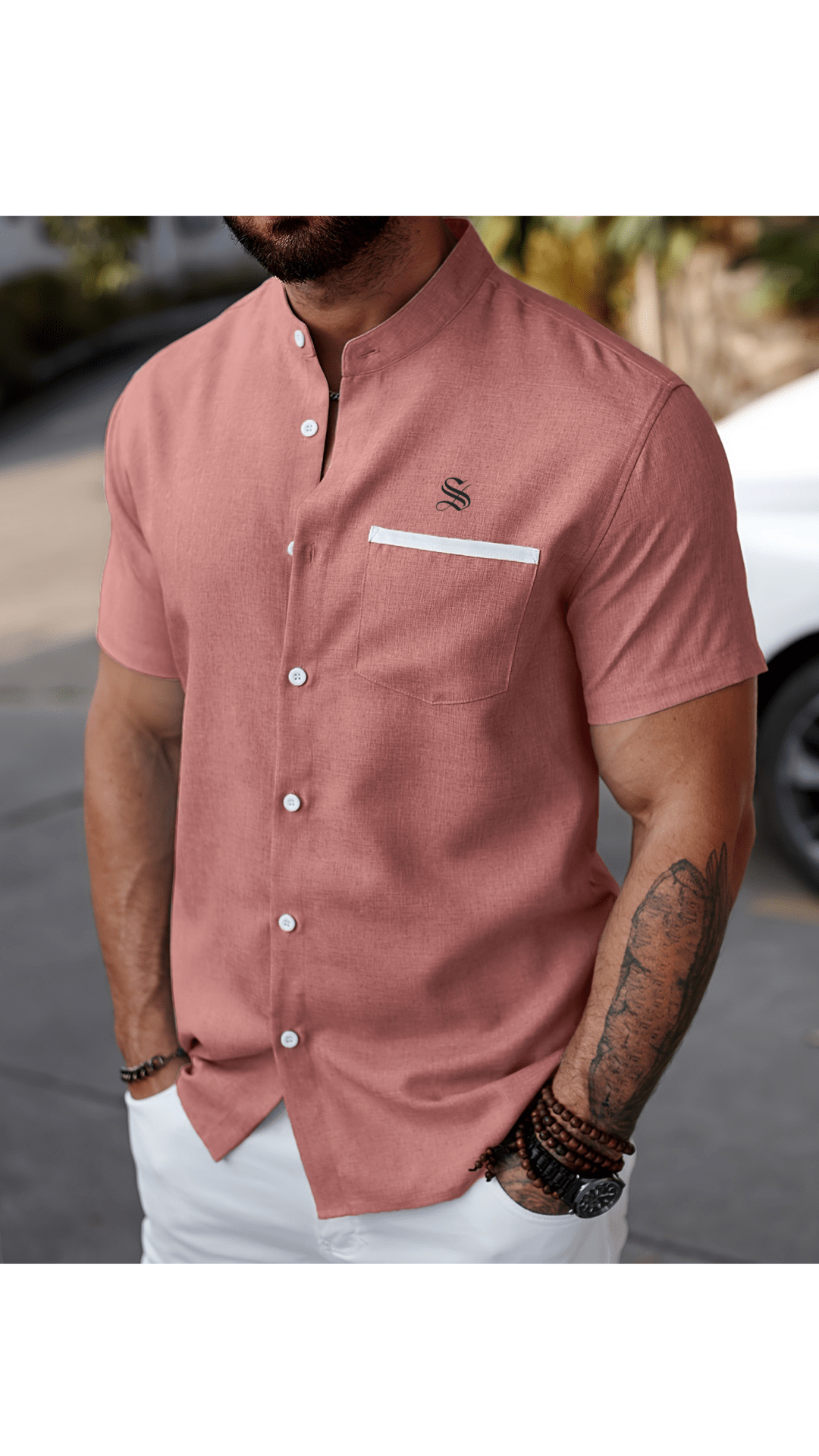 Xuzibo 15 - Short Sleeves Shirt for Men - Sarman Fashion - Wholesale Clothing Fashion Brand for Men from Canada
