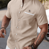 Xuzibo 15 - Short Sleeves Shirt for Men - Sarman Fashion - Wholesale Clothing Fashion Brand for Men from Canada