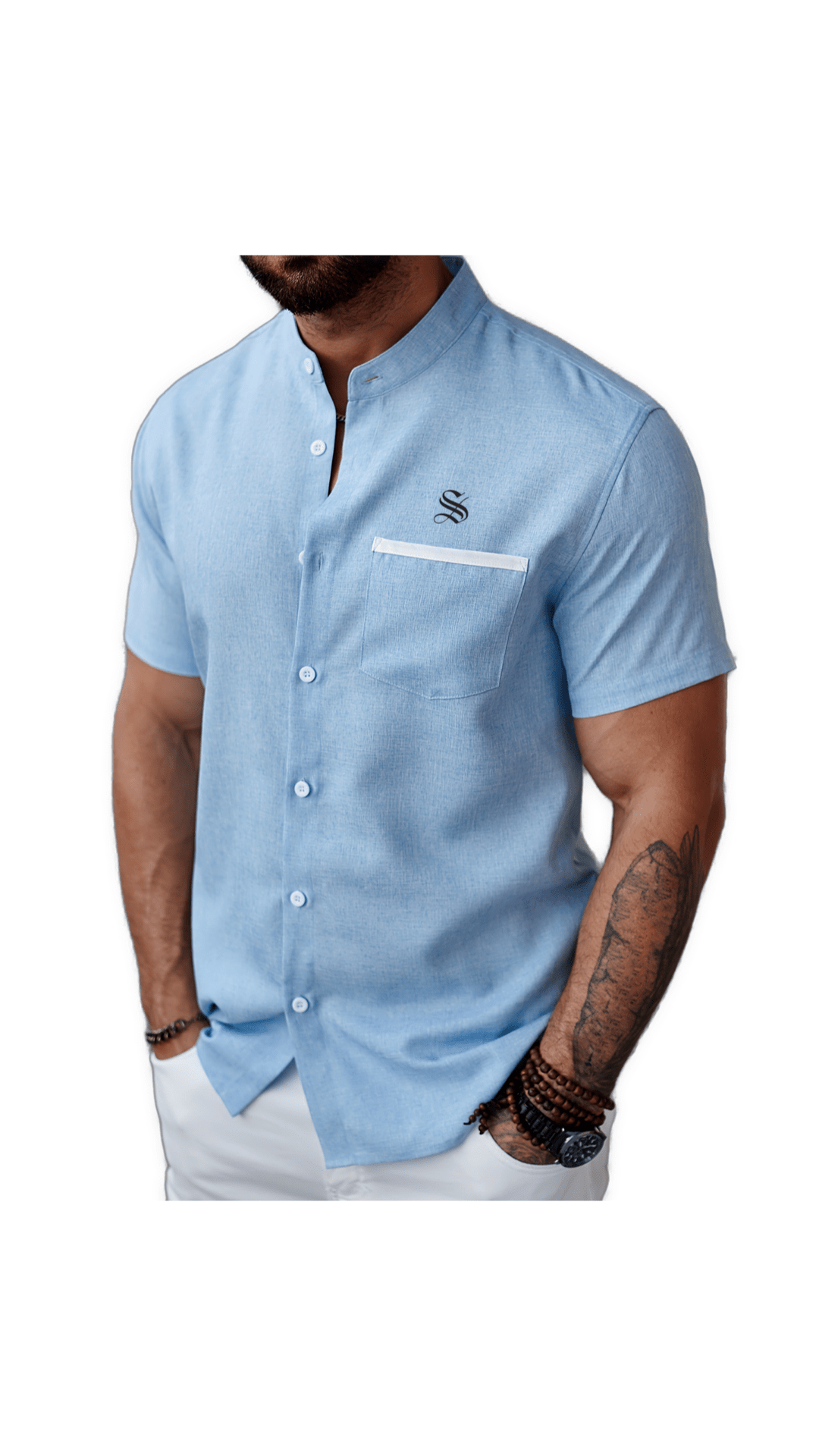 Xuzibo 15 - Short Sleeves Shirt for Men - Sarman Fashion - Wholesale Clothing Fashion Brand for Men from Canada