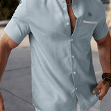 Xuzibo 15 - Short Sleeves Shirt for Men - Sarman Fashion - Wholesale Clothing Fashion Brand for Men from Canada