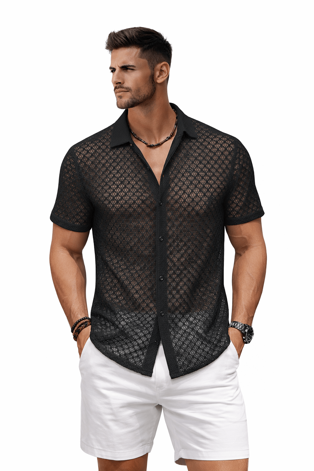 Xuzibo 16 - Short Sleeves Shirt for Men - Sarman Fashion - Wholesale Clothing Fashion Brand for Men from Canada