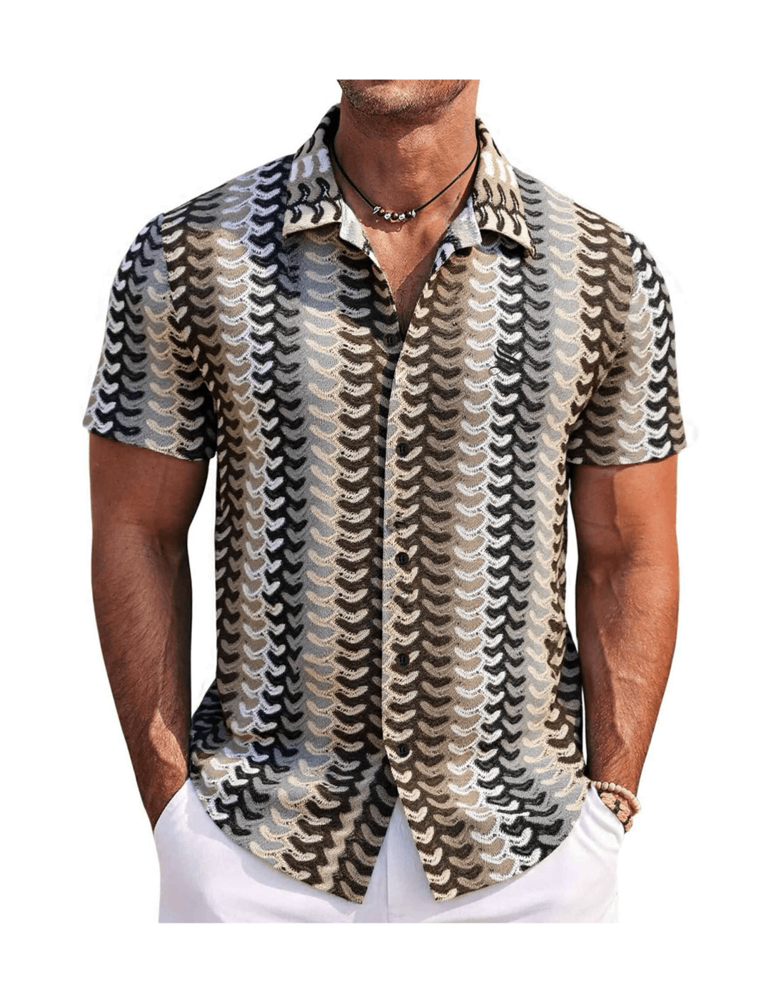 Xuzibo 3 - Short Sleeves Shirt for Men - Sarman Fashion - Wholesale Clothing Fashion Brand for Men from Canada