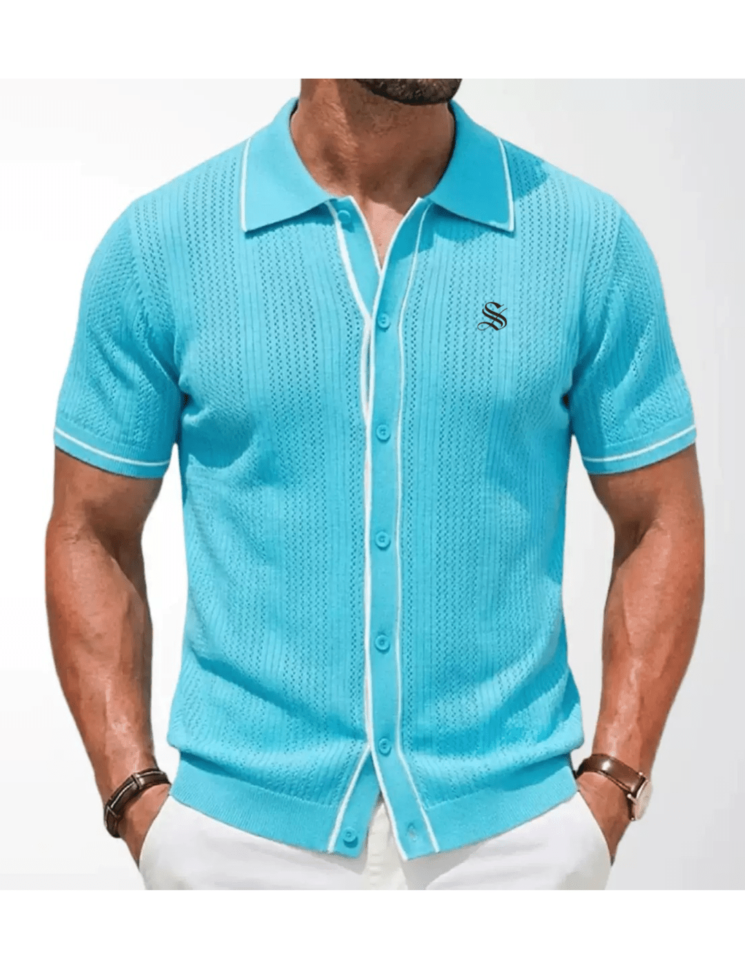 Xuzibo 38 - Short Sleeves Shirt for Men - Sarman Fashion - Wholesale Clothing Fashion Brand for Men from Canada