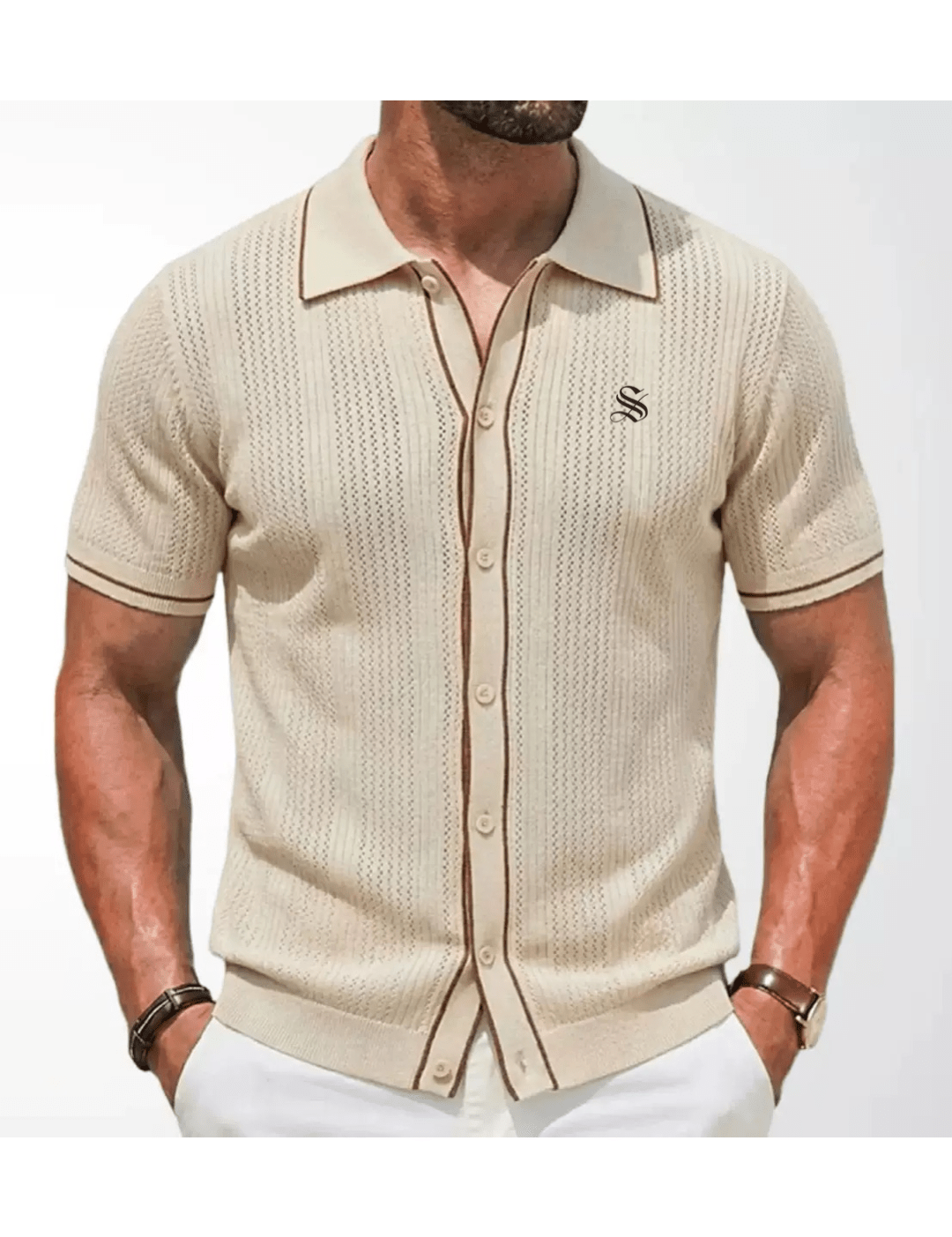 Xuzibo 38 - Short Sleeves Shirt for Men - Sarman Fashion - Wholesale Clothing Fashion Brand for Men from Canada