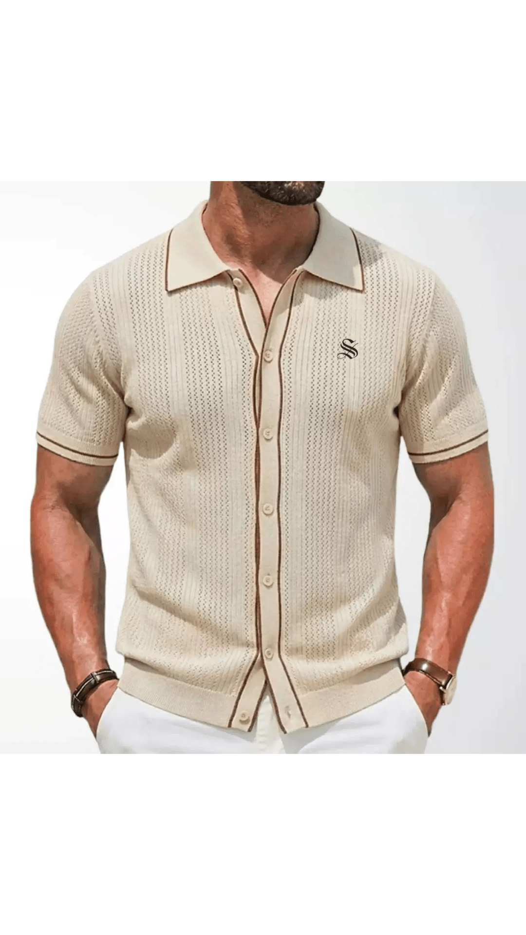 Xuzibo 38 - Short Sleeves Shirt for Men - Sarman Fashion - Wholesale Clothing Fashion Brand for Men from Canada