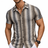 Xuzibo 3AA - Short Sleeves Shirt for Men - Sarman Fashion - Wholesale Clothing Fashion Brand for Men from Canada