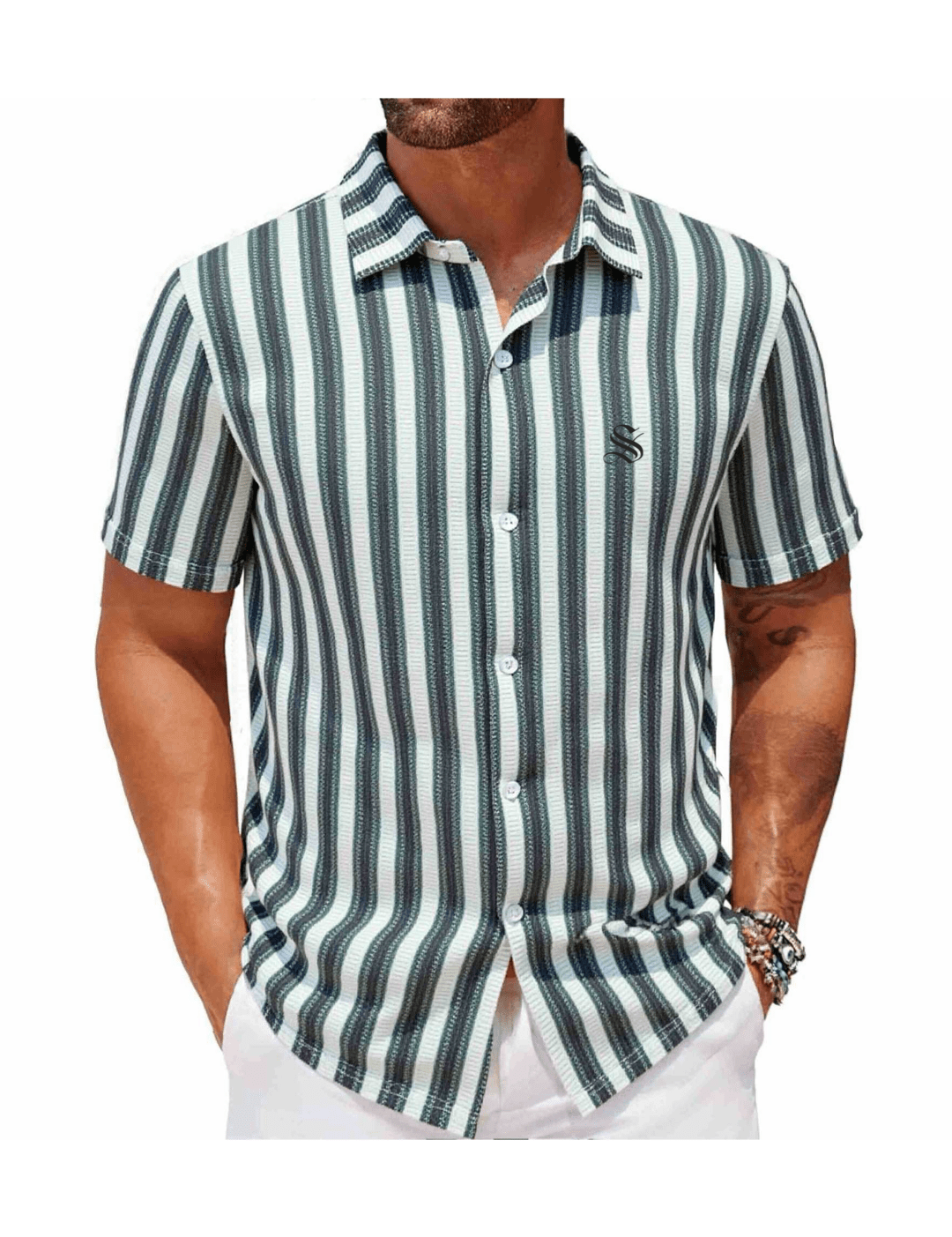 Xuzibo 4 - Short Sleeves Shirt for Men - Sarman Fashion - Wholesale Clothing Fashion Brand for Men from Canada