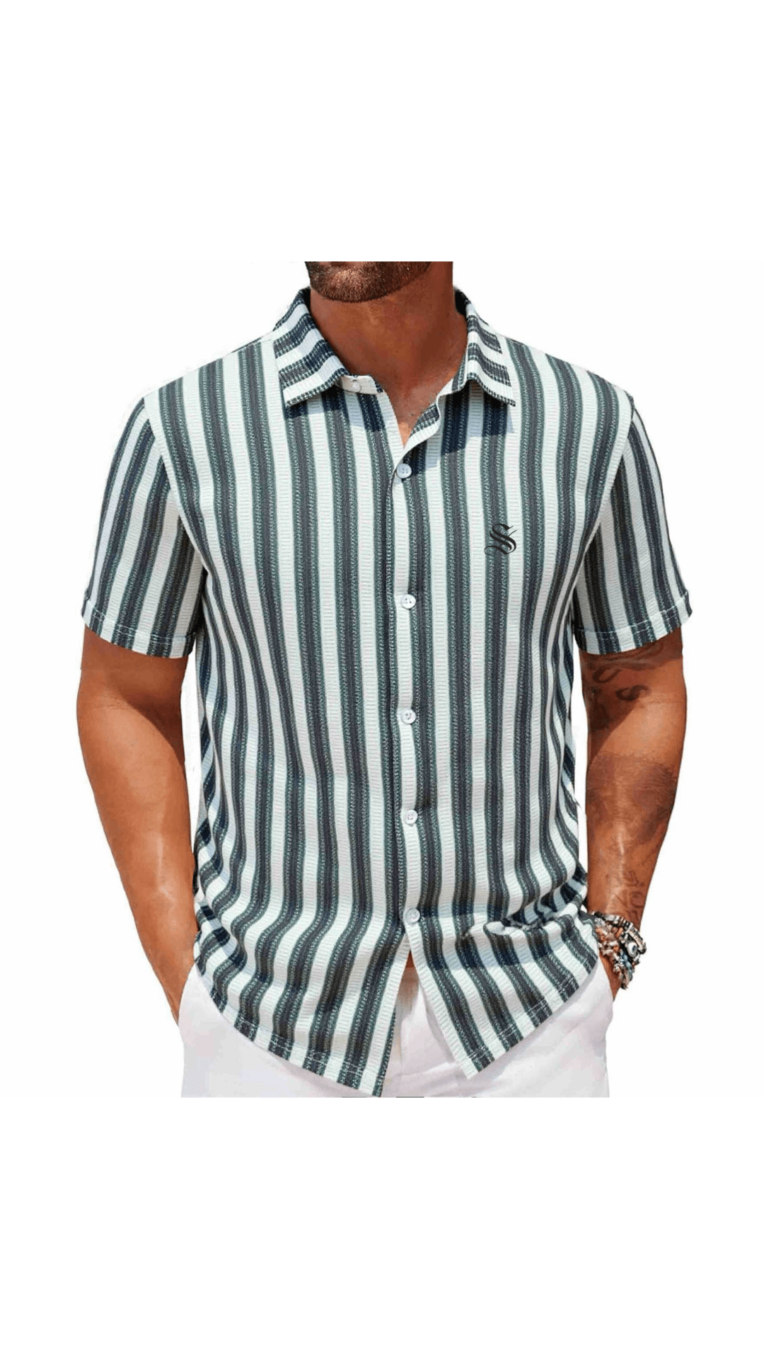 Xuzibo 4 - Short Sleeves Shirt for Men - Sarman Fashion - Wholesale Clothing Fashion Brand for Men from Canada