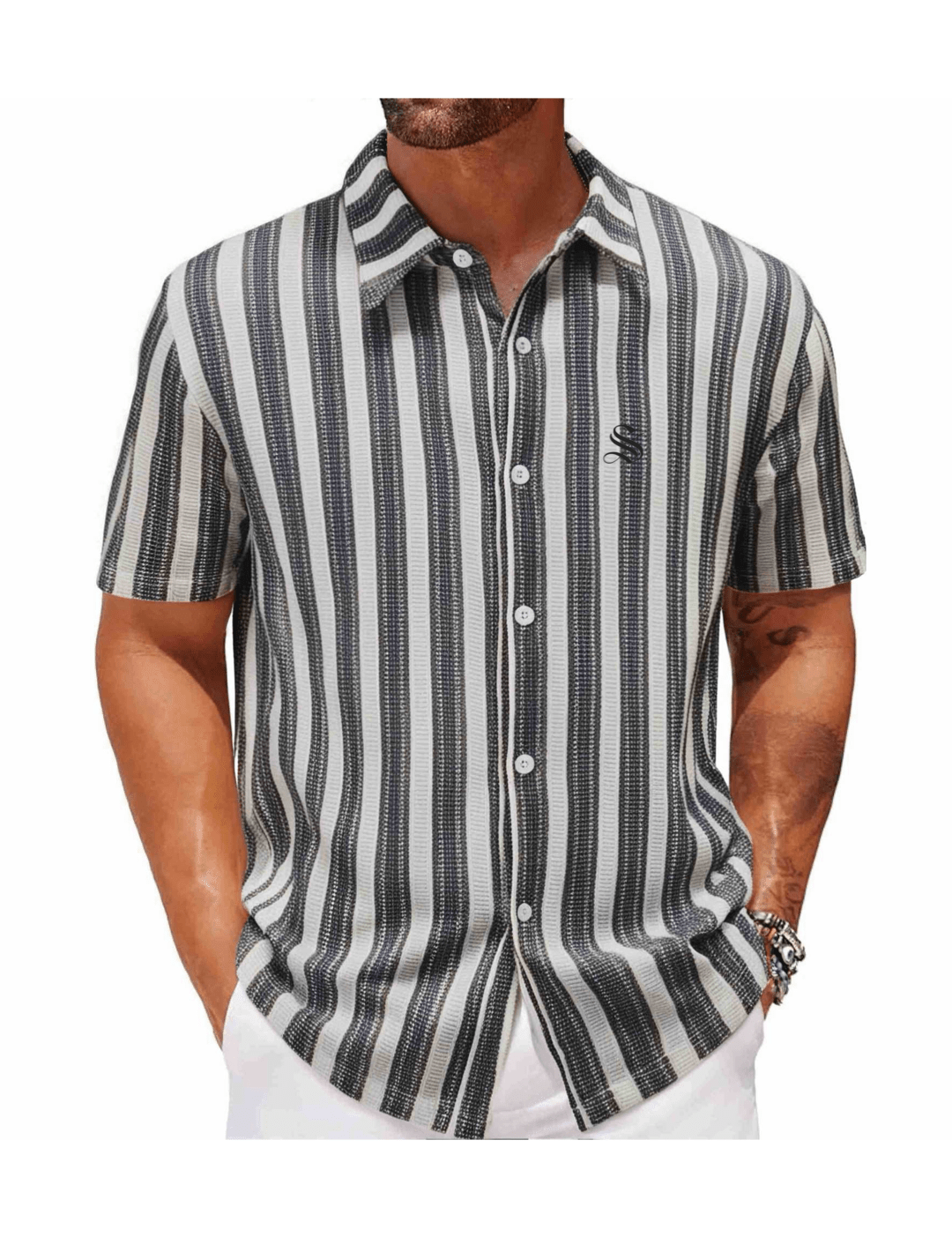 Xuzibo 4 - Short Sleeves Shirt for Men - Sarman Fashion - Wholesale Clothing Fashion Brand for Men from Canada
