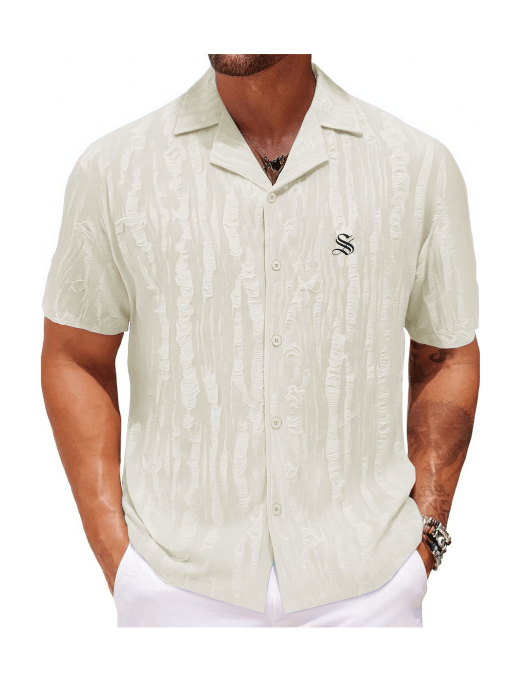 Xuzibo 5 - Short Sleeves Shirt for Men - Sarman Fashion - Wholesale Clothing Fashion Brand for Men from Canada