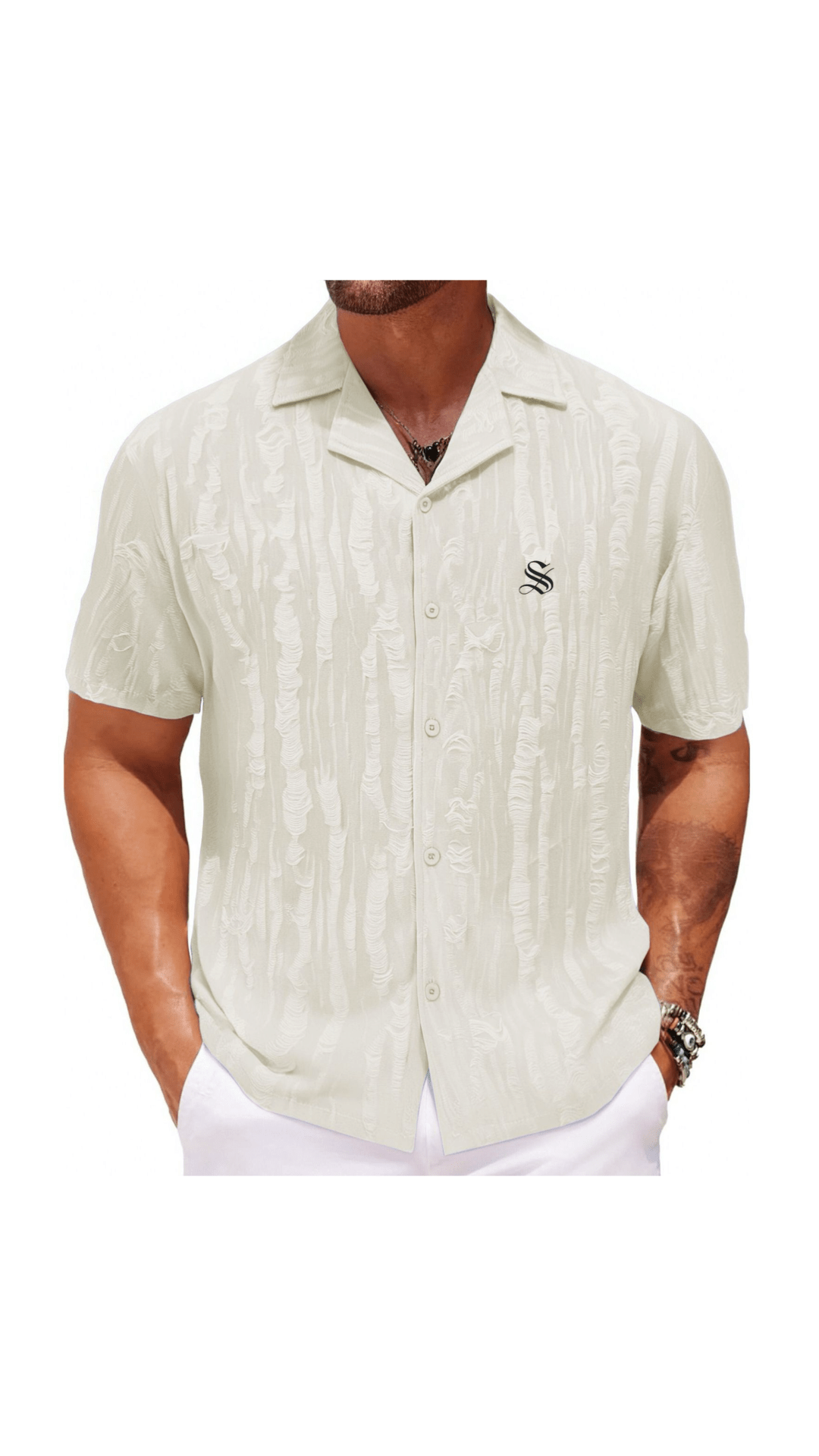 Xuzibo 5 - Short Sleeves Shirt for Men - Sarman Fashion - Wholesale Clothing Fashion Brand for Men from Canada