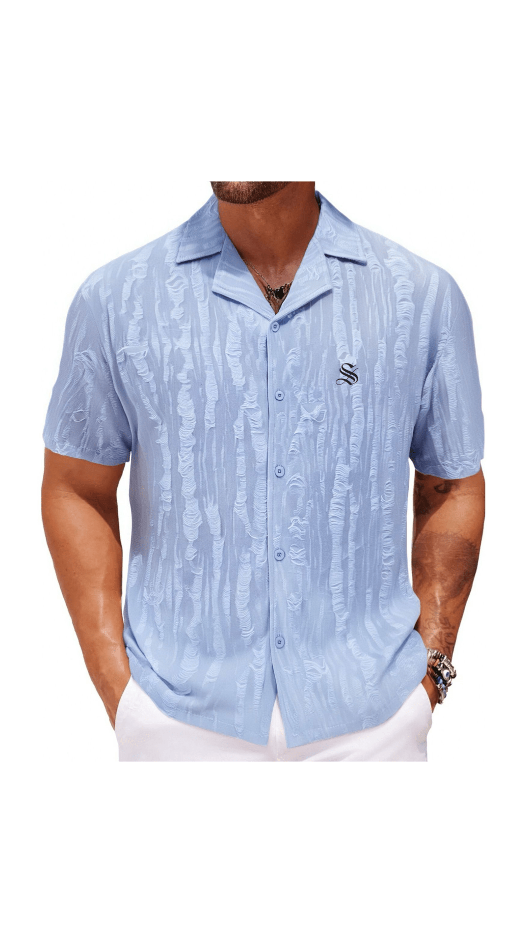 Xuzibo 5 - Short Sleeves Shirt for Men - Sarman Fashion - Wholesale Clothing Fashion Brand for Men from Canada