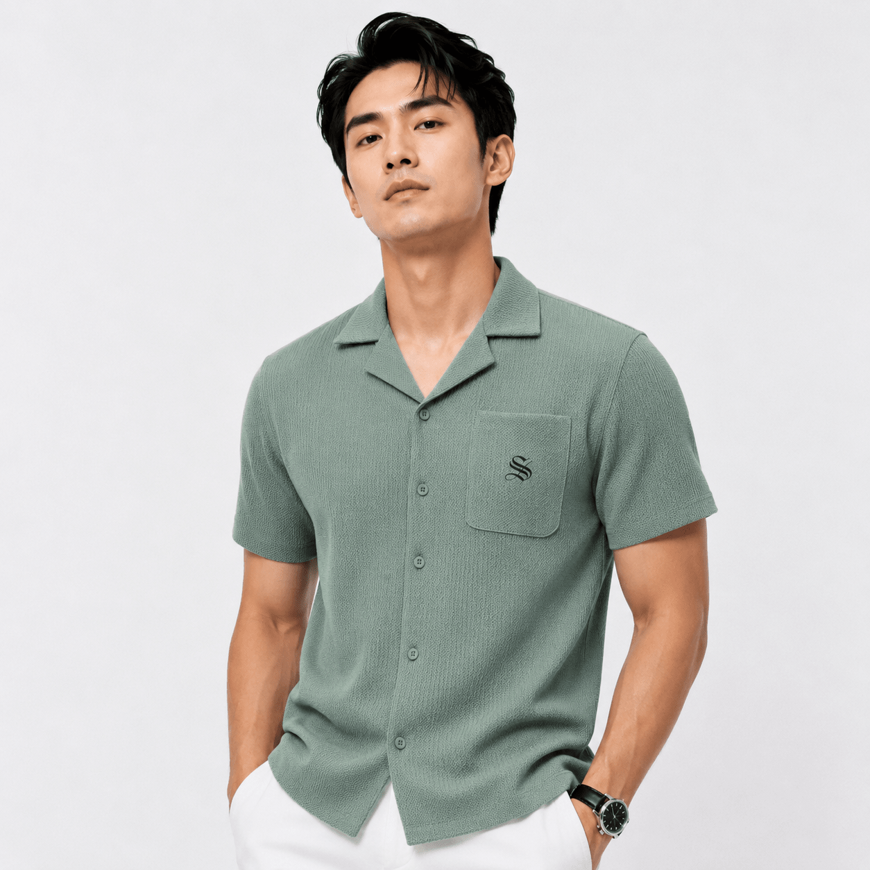 Xuzibo 6 - Short Sleeves Shirt for Men - Sarman Fashion - Wholesale Clothing Fashion Brand for Men from Canada