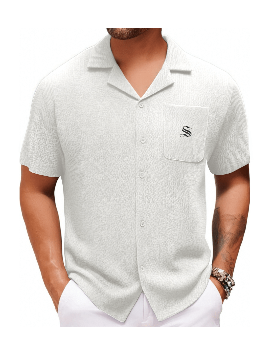 Xuzibo 6 - Short Sleeves Shirt for Men - Sarman Fashion - Wholesale Clothing Fashion Brand for Men from Canada