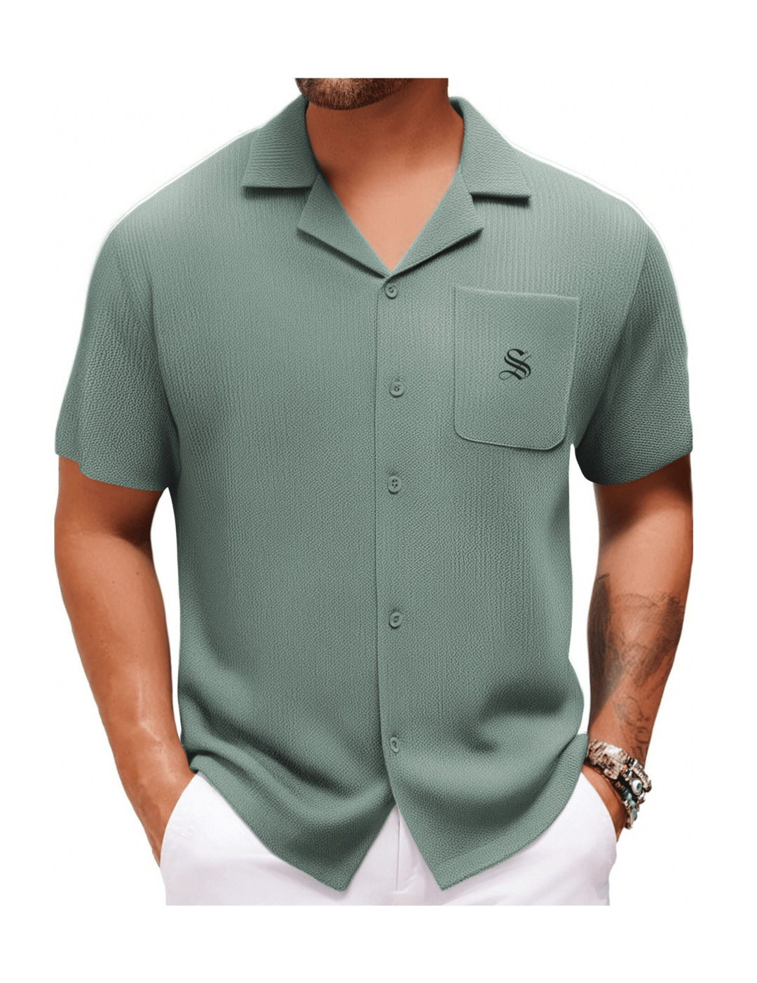 Xuzibo 6 - Short Sleeves Shirt for Men - Sarman Fashion - Wholesale Clothing Fashion Brand for Men from Canada