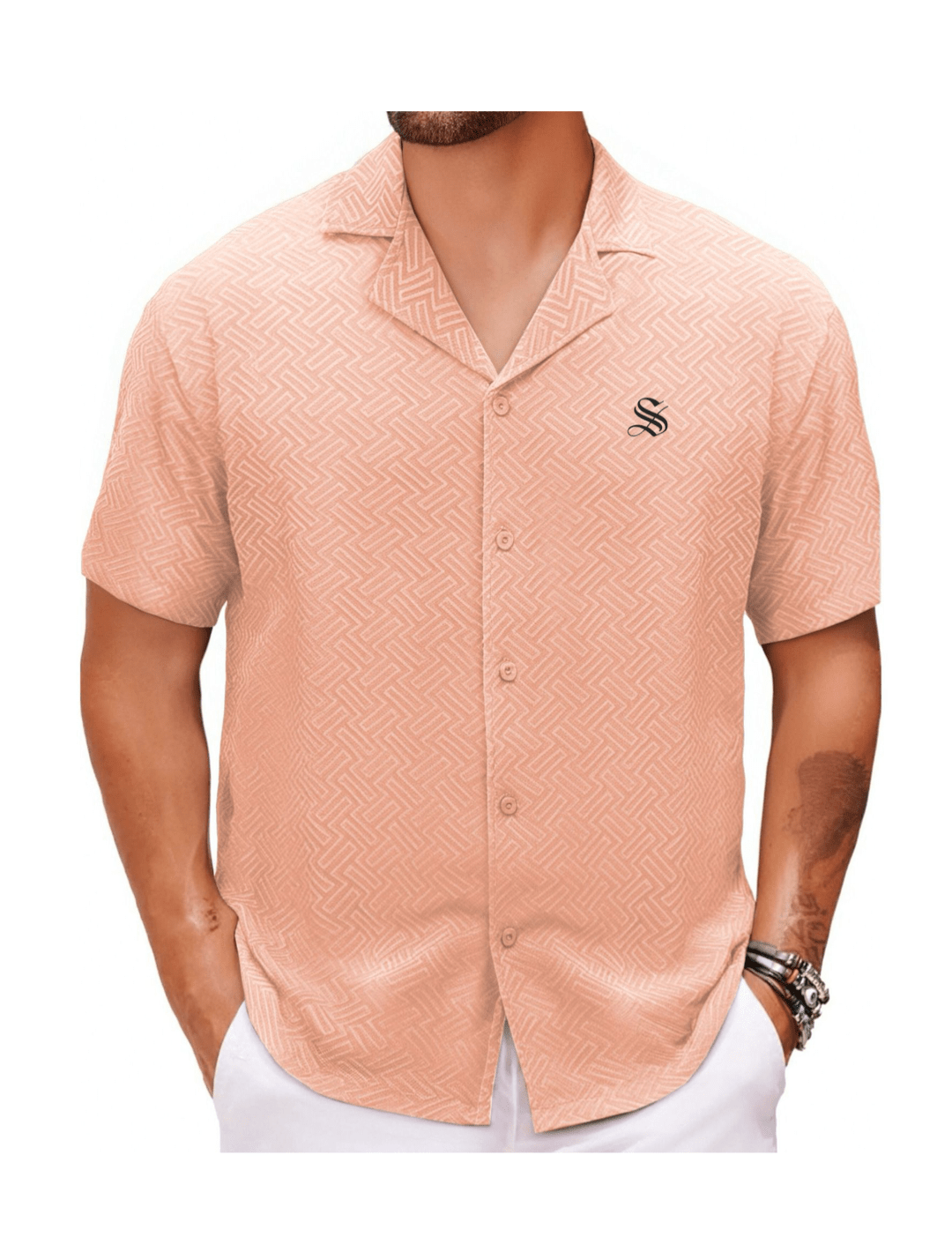 Xuzibo 7 - Short Sleeves Shirt for Men - Sarman Fashion - Wholesale Clothing Fashion Brand for Men from Canada