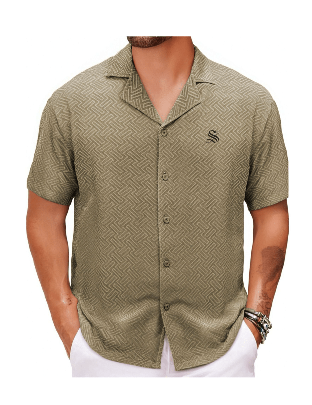 Xuzibo 7 - Short Sleeves Shirt for Men - Sarman Fashion - Wholesale Clothing Fashion Brand for Men from Canada