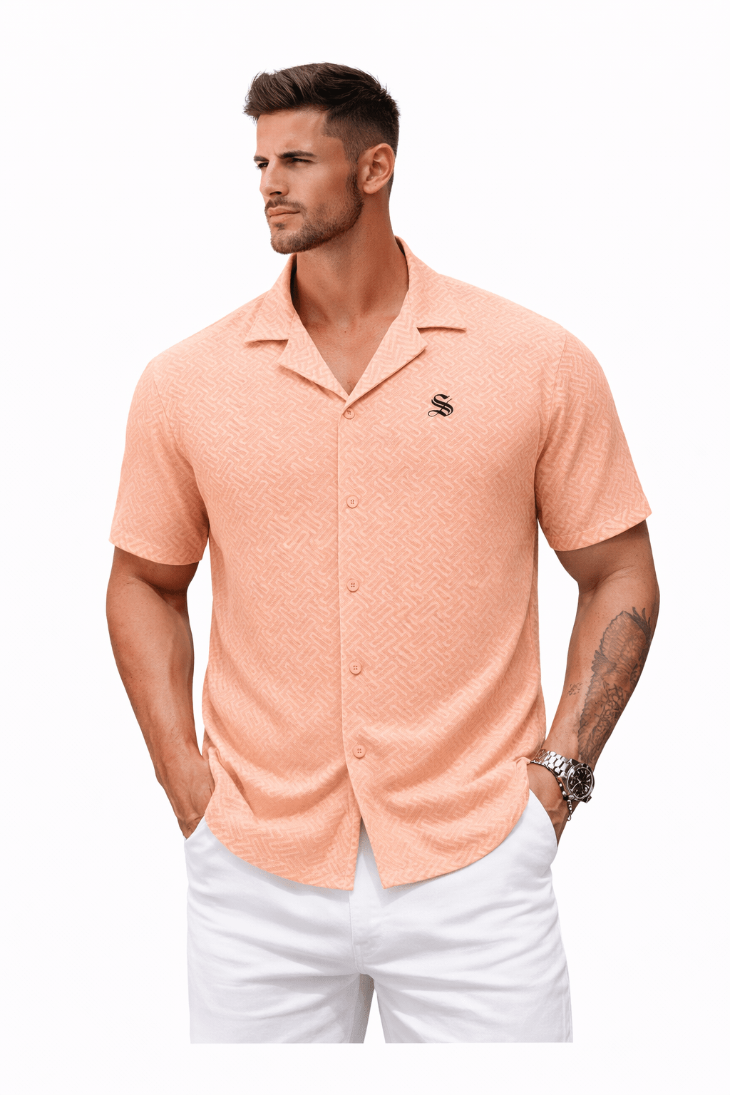 Xuzibo 7 - Short Sleeves Shirt for Men - Sarman Fashion - Wholesale Clothing Fashion Brand for Men from Canada