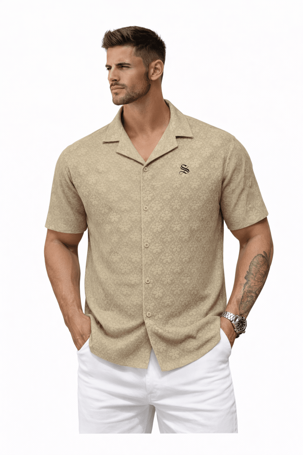 Xuzibo 8 - Short Sleeves Shirt for Men - Sarman Fashion - Wholesale Clothing Fashion Brand for Men from Canada