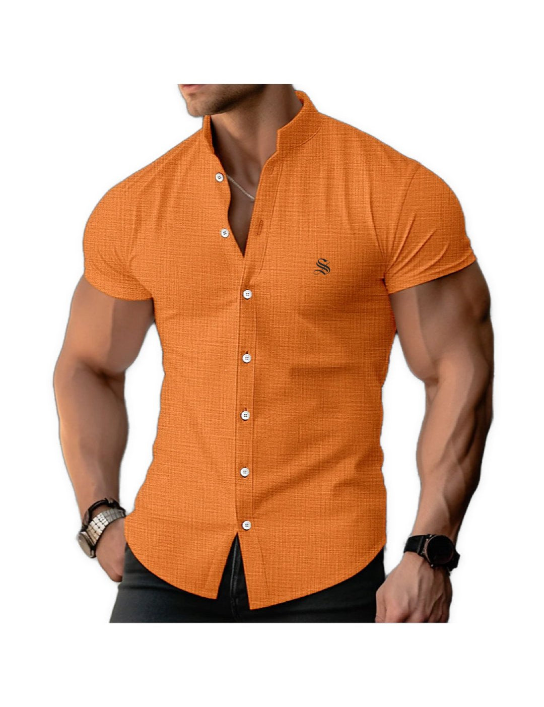 Xuzibo - Short Sleeves Shirt for Men - Sarman Fashion - Wholesale Clothing Fashion Brand for Men from Canada
