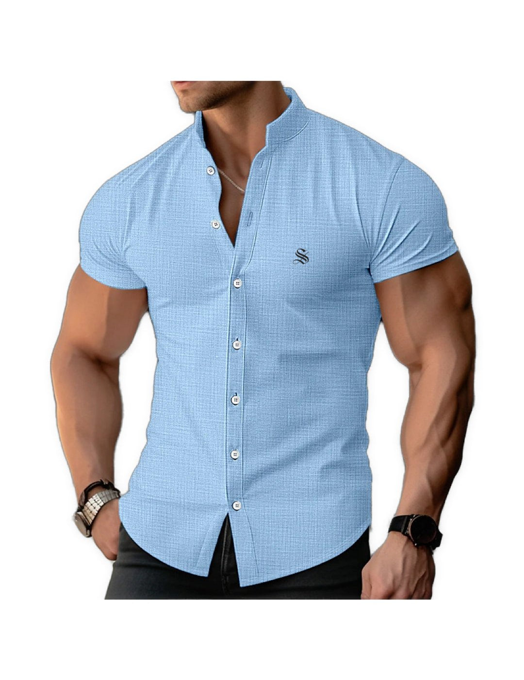 Xuzibo - Short Sleeves Shirt for Men - Sarman Fashion - Wholesale Clothing Fashion Brand for Men from Canada
