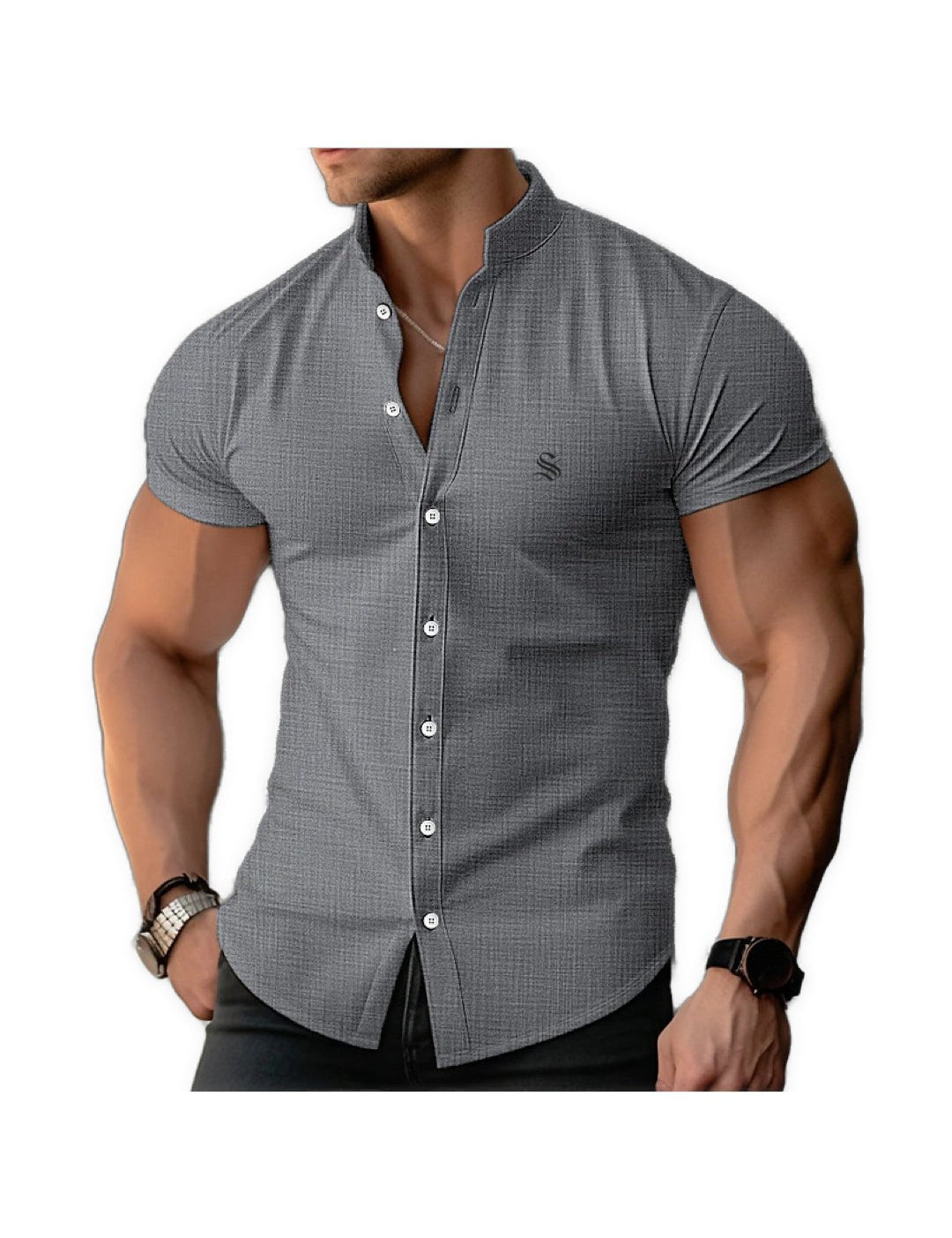 Xuzibo - Short Sleeves Shirt for Men - Sarman Fashion - Wholesale Clothing Fashion Brand for Men from Canada