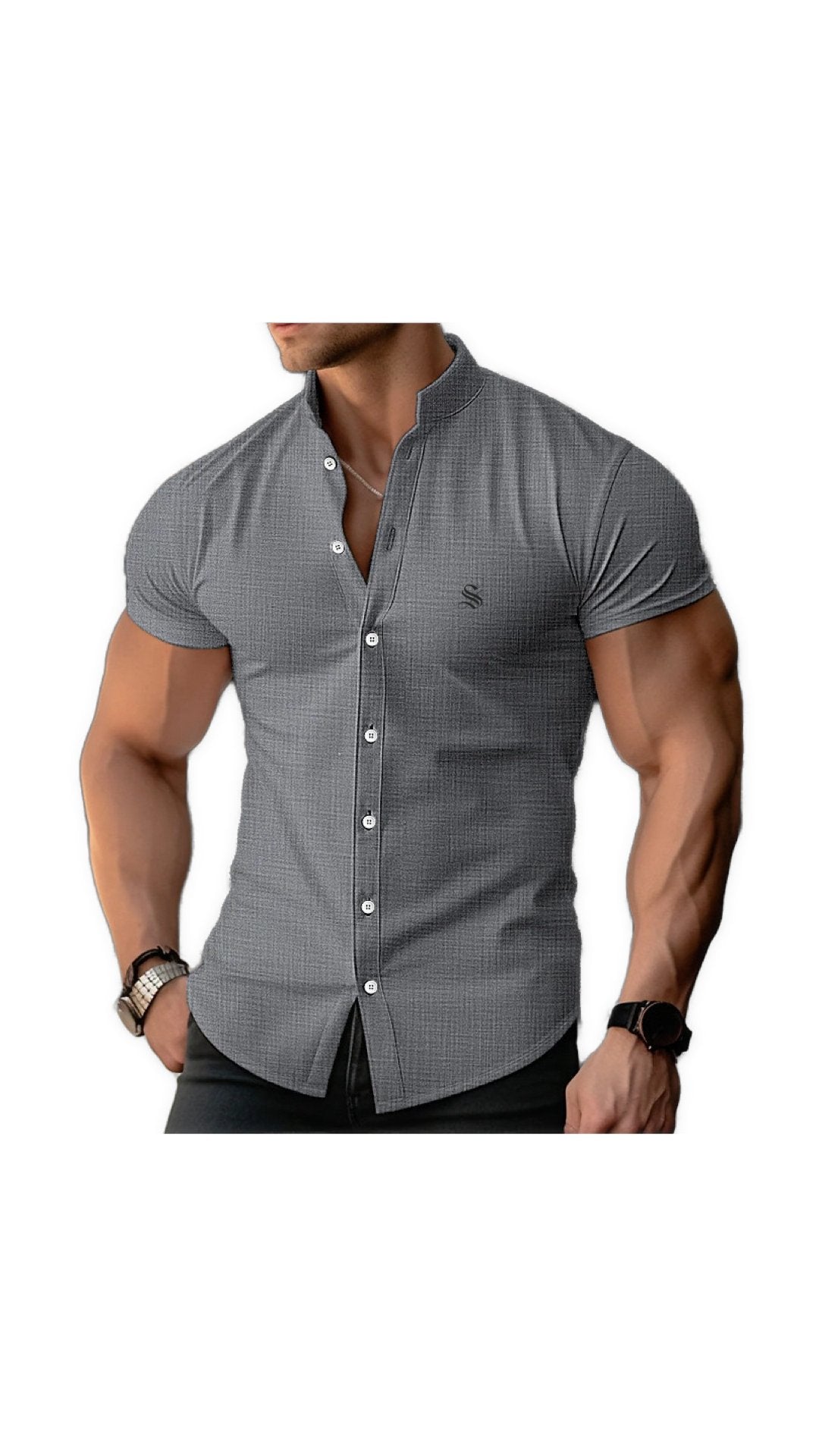 Xuzibo - Short Sleeves Shirt for Men - Sarman Fashion - Wholesale Clothing Fashion Brand for Men from Canada