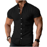 Xuzibo - Short Sleeves Shirt for Men - Sarman Fashion - Wholesale Clothing Fashion Brand for Men from Canada