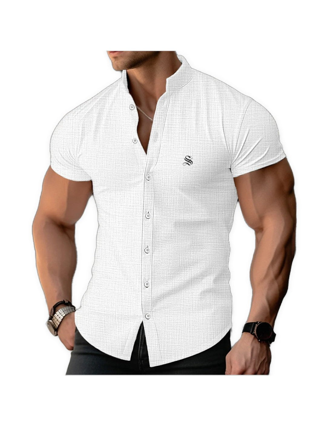 Xuzibo - Short Sleeves Shirt for Men - Sarman Fashion - Wholesale Clothing Fashion Brand for Men from Canada
