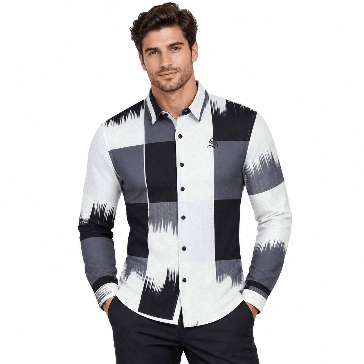 XVZY - Long Sleeves Shirt for Men - Sarman Fashion - Wholesale Clothing Fashion Brand for Men from Canada