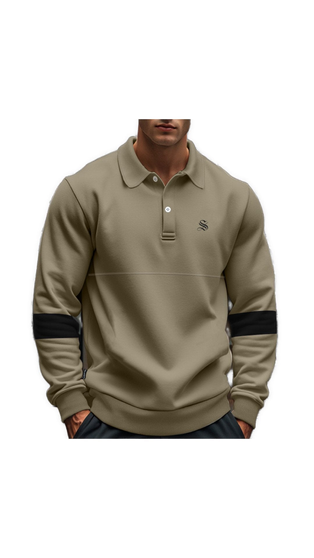 Yneb - Long Sleeves Polo Shirt for Men - Sarman Fashion - Wholesale Clothing Fashion Brand for Men from Canada