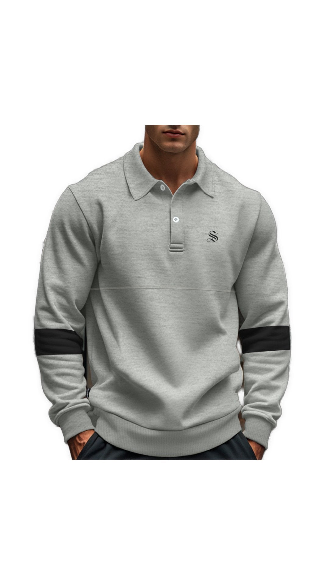 Yneb - Long Sleeves Polo Shirt for Men - Sarman Fashion - Wholesale Clothing Fashion Brand for Men from Canada