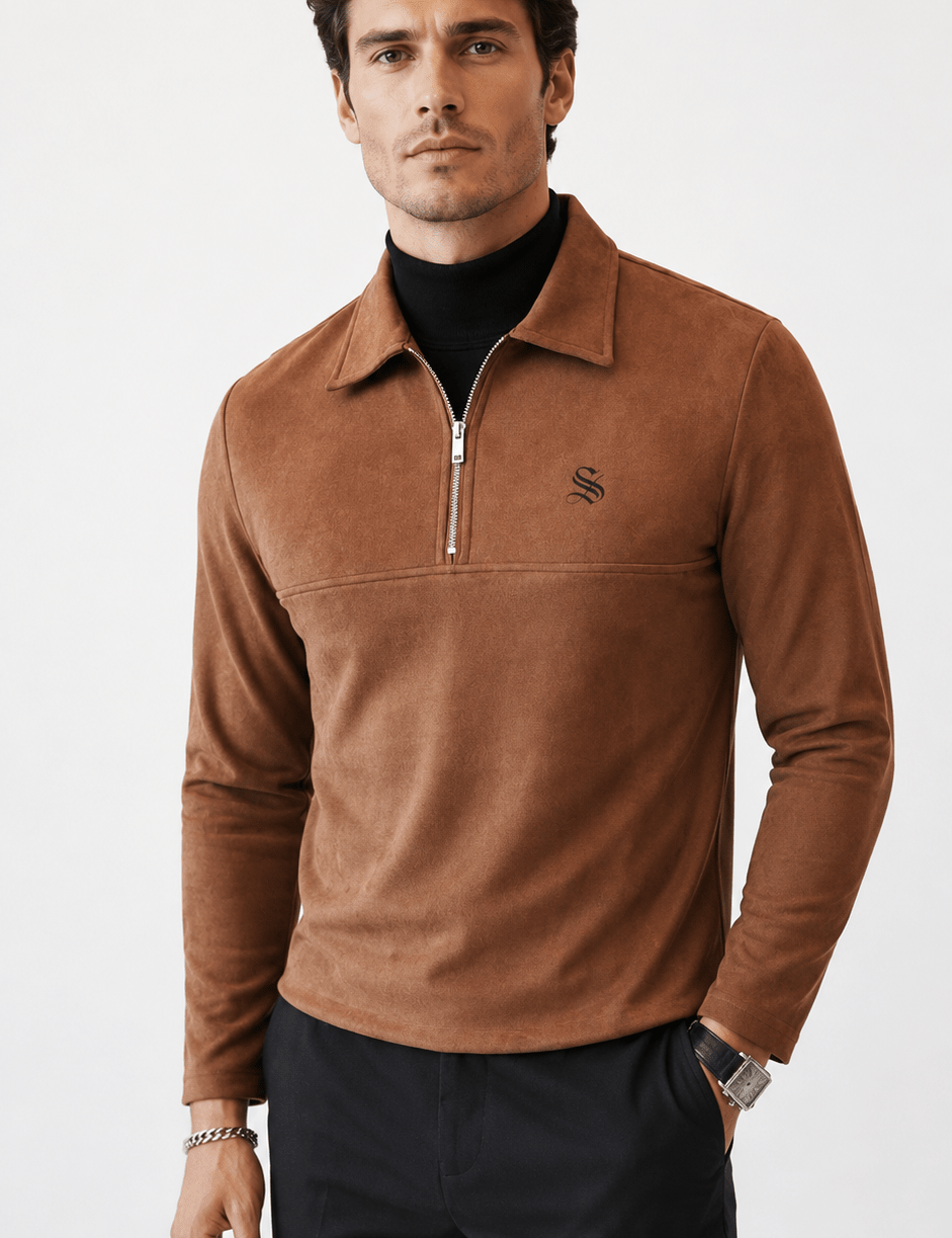 ZamJ - Long Sleeves Polo Shirt for Men - Sarman Fashion - Wholesale Clothing Fashion Brand for Men from Canada